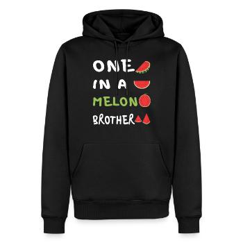 Einer in einer Melone - Männer Premium Bio Hoodie - Schwarz - Vorne - Nico (187cm)