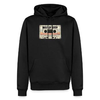 Best of 2007 Kasette Retro Tape+ - Männer Premium Bio Hoodie - Schwarz - Vorne - Nico (187cm)