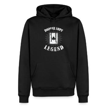 Double Head Legend Card Game Hobby Points - Sweat à capuche Premium bio Homme - noir - Devant - Nico (187cm)