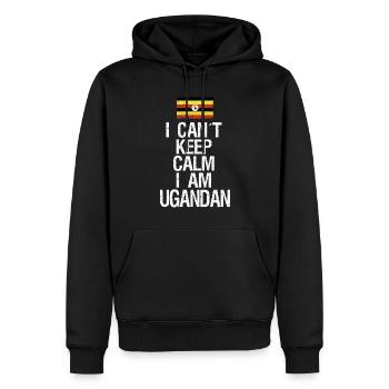 I can not Keep Calm I am Ugander - Männer Premium Bio Hoodie - Schwarz - Vorne - Nico (187cm)