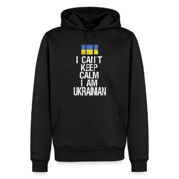 I can not Keep Calm I am Ukrainer - Männer Premium Bio Hoodie - Schwarz - Vorne - Nico (187cm)