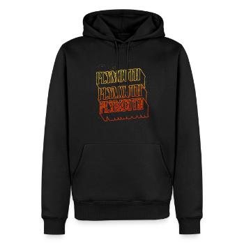 Plymouth Angleterre UK City Skyline Home Font - Sweat à capuche Premium bio Homme - noir - Devant - Nico (187cm)