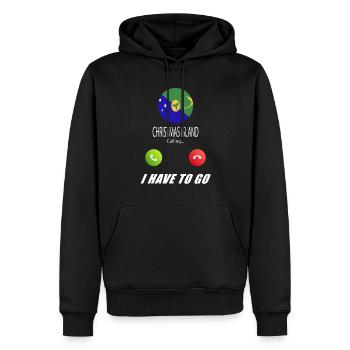 L’île Christmas appelle les drapeaux lusiger en disant - Sweat à capuche Premium bio Homme - noir - Devant - Nico (187cm)