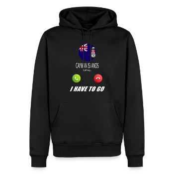 Les îles Caïmans appellent les drapeaux lusiger sorts - Sweat à capuche Premium bio Homme - noir - Devant - Nico (187cm)
