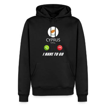 Zypern ruft an Lusiger Flaggen Spruch - Männer Premium Bio Hoodie - Schwarz - Vorne - Nico (187cm)