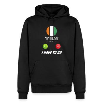 La Côte d’Ivoire appelle les drapeaux lusiger en disant - Sweat à capuche Premium bio Homme - noir - Devant - Nico (187cm)
