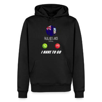 Falklandinseln ruft an Lusiger Flaggen Spruch - Männer Premium Bio Hoodie - Schwarz - Vorne - Nico (187cm)