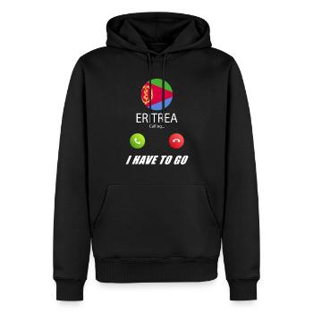 Eritrea ruft an Lusiger Flaggen Spruch - Männer Premium Bio Hoodie - Schwarz - Vorne - Nico (187cm)