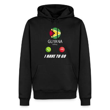 Le Guyana appelle les drapeaux Lusiger en disant - Sweat à capuche Premium bio Homme - noir - Devant - Nico (187cm)