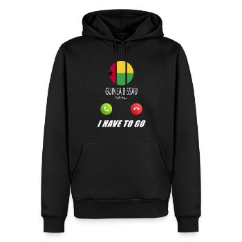 Guinea Bissau ruft an Lusiger Flaggen Spruch - Männer Premium Bio Hoodie - Schwarz - Vorne - Nico (187cm)