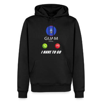 Guam ruft an Lusiger Flaggen Spruch - Männer Premium Bio Hoodie - Schwarz - Vorne - Nico (187cm)