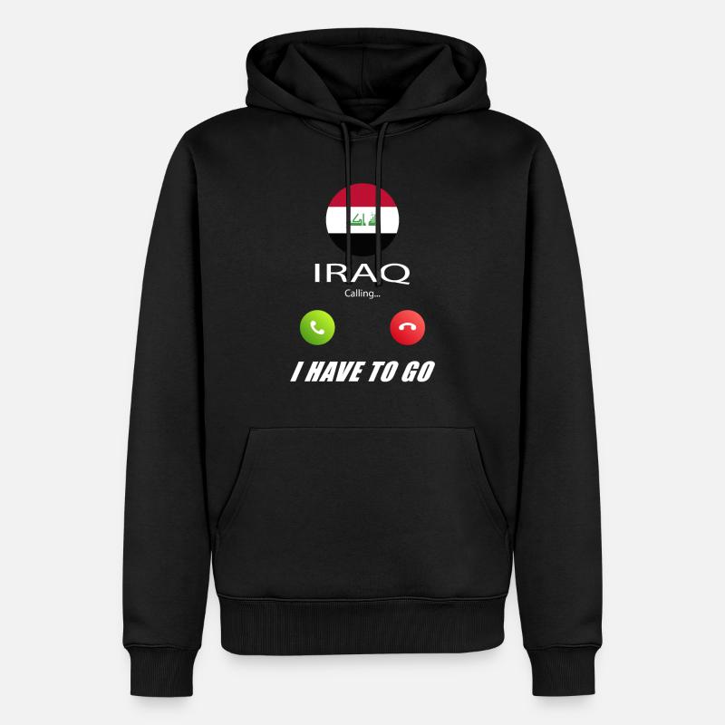 L’Irak appelle les drapeaux lusiger - Sweat à capuche Premium bio Homme - noir