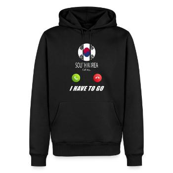 La Corée du Sud qualifie de slogan les drapeaux lusiger - Sweat à capuche Premium bio Homme - noir - Devant - Nico (187cm)