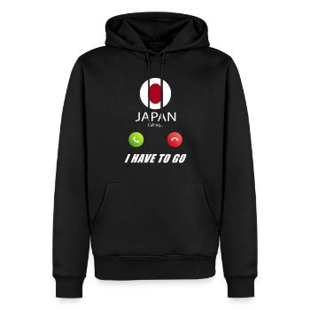 Le Japon appelle les drapeaux lusiger en disant - Sweat à capuche Premium bio Homme - noir - Devant - Nico (187cm)