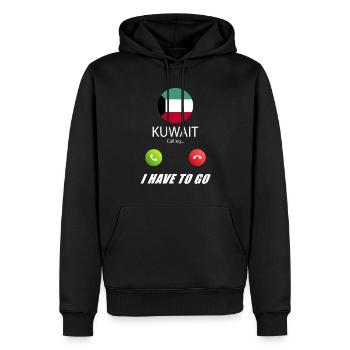 Kuwait ruft an Lusiger Flaggen Spruch - Männer Premium Bio Hoodie - Schwarz - Vorne - Nico (187cm)