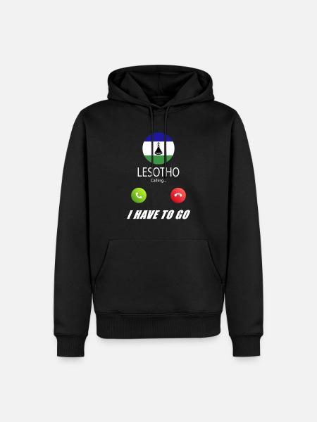 Lesotho calls lusiger flags saying - Men’s Premium Organic Hoodie - black