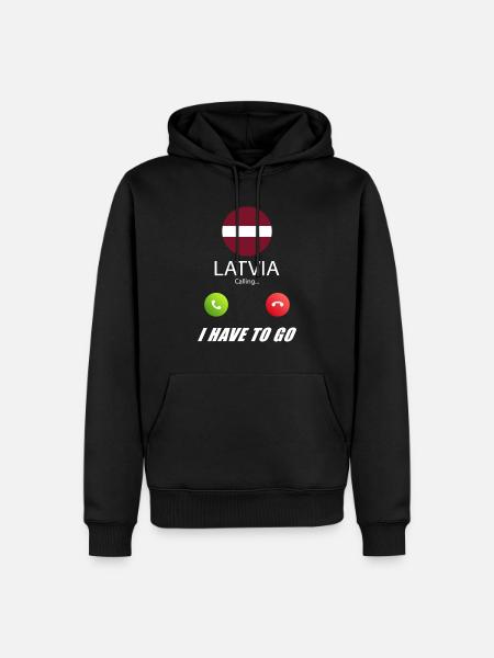 Latvia calls lusiger flags slogan - Men’s Premium Organic Hoodie - black