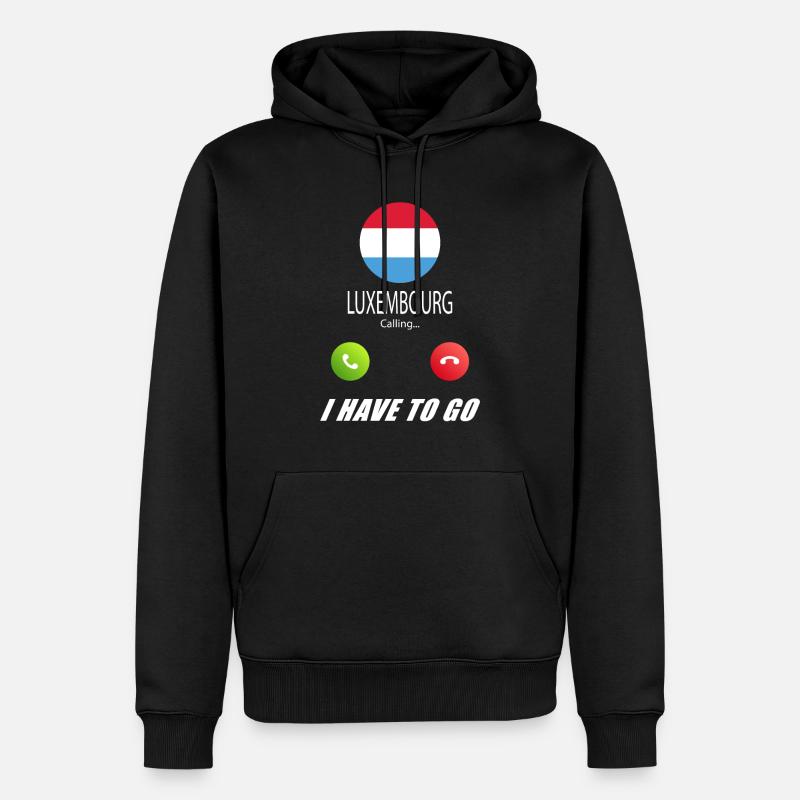 Le Luxembourg appelle aux drapeaux Lusiger - Sweat à capuche Premium bio Homme - noir