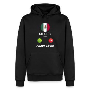 Mexiko ruft an Lusiger Flaggen Spruch - Männer Premium Bio Hoodie - Schwarz - Vorne - Nico (187cm)