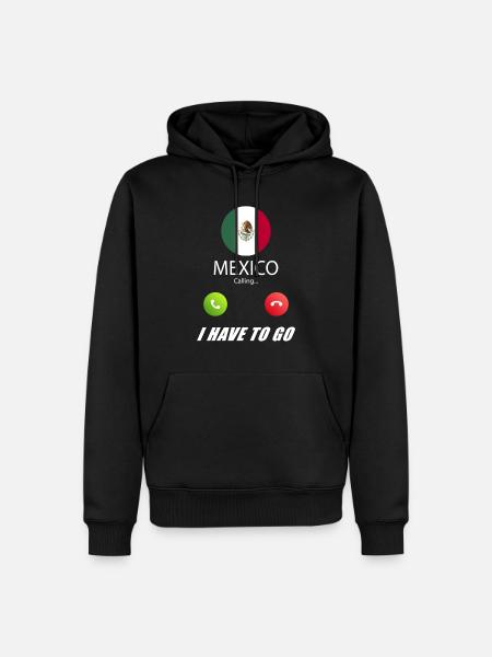 Mexico calls lusiger flags saying - Men’s Premium Organic Hoodie - black
