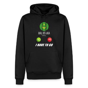 Mauretanien ruft an Lusiger Flaggen Spruch - Männer Premium Bio Hoodie - Schwarz - Vorne - Nico (187cm)