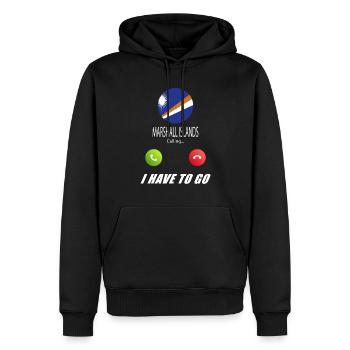 Les Îles Marshall appellent aux drapeaux Lusiger en disant - Sweat à capuche Premium bio Homme - noir - Devant - Nico (187cm)