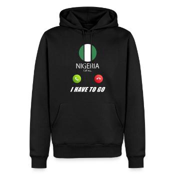 Le Nigeria appelle les drapeaux lusiger en disant - Sweat à capuche Premium bio Homme - noir - Devant - Nico (187cm)