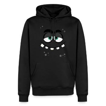 Monster Face 4 - Sweat à capuche Premium bio Homme - noir - Devant - Nico (187cm)