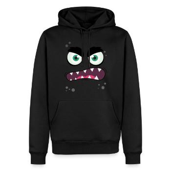 Monster Face 5 - Sweat à capuche Premium bio Homme - noir - Devant - Nico (187cm)