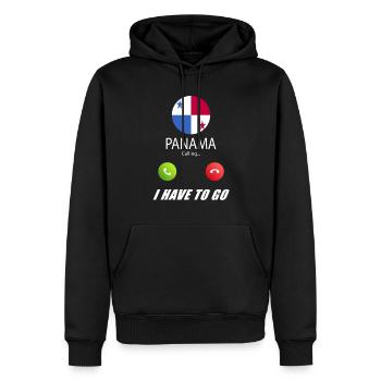 Le Panama appelle les drapeaux lusiger en disant - Sweat à capuche Premium bio Homme - noir - Devant - Nico (187cm)