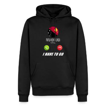 Papua-Neuguinea ruft an Lusiger Flaggen Spruch - Männer Premium Bio Hoodie - Schwarz - Vorne - Nico (187cm)