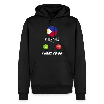 Philippinen ruft an Lusiger Flaggen Spruch - Männer Premium Bio Hoodie - Schwarz - Vorne - Nico (187cm)
