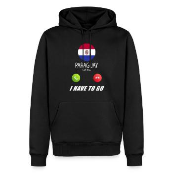 Paraguay ruft an Lusiger Flaggen Spruch - Männer Premium Bio Hoodie - Schwarz - Vorne - Nico (187cm)