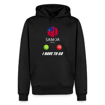 Samoa calls lusiger flags saying - Men’s Premium Organic Hoodie - black - Front - Nico (187cm)