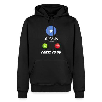 La Somalie appelle les drapeaux lusiger - Sweat à capuche Premium bio Homme - noir - Devant - Nico (187cm)