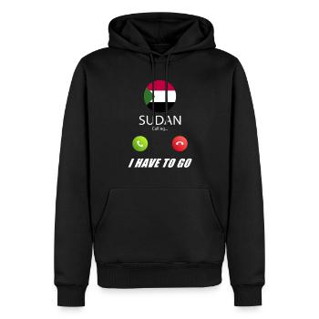 Le Soudan appelle les drapeaux lusiger - Sweat à capuche Premium bio Homme - noir - Devant - Nico (187cm)
