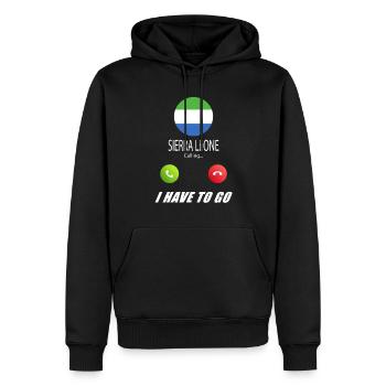 Sierra Leone ruft an Lusiger Flaggen Spruch - Männer Premium Bio Hoodie - Schwarz - Vorne - Nico (187cm)