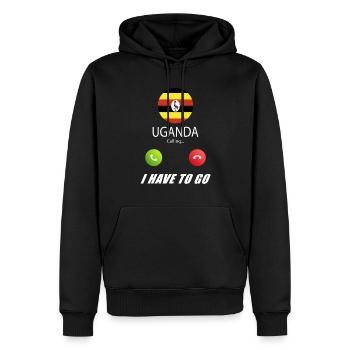 L’Ouganda qualifie de slogan les drapeaux lusiger - Sweat à capuche Premium bio Homme - noir - Devant - Nico (187cm)