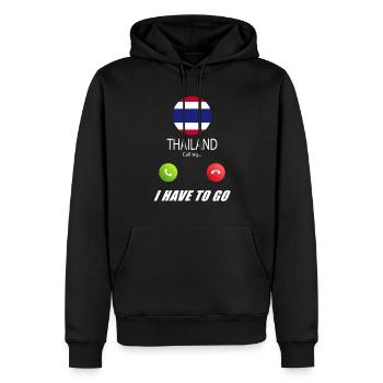 La Thaïlande appelle les drapeaux lusiger en disant - Sweat à capuche Premium bio Homme - noir - Devant - Nico (187cm)