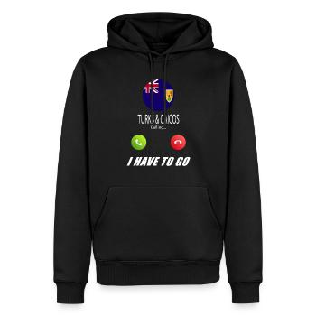 Turks- und Caicosinseln ruft an Lusiger Flaggen - Männer Premium Bio Hoodie - Schwarz - Vorne - Nico (187cm)