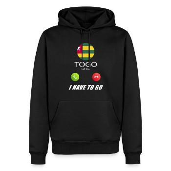 Le Togo appelle les drapeaux Lusiger en disant - Sweat à capuche Premium bio Homme - noir - Devant - Nico (187cm)