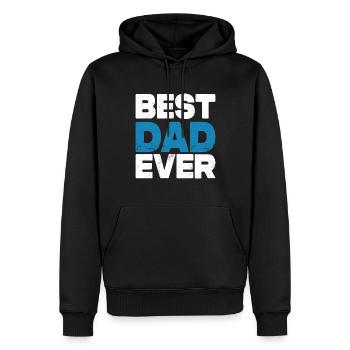 Meilleur papa de tous les temps - Sweat à capuche Premium bio Homme - noir - Devant - Nico (187cm)