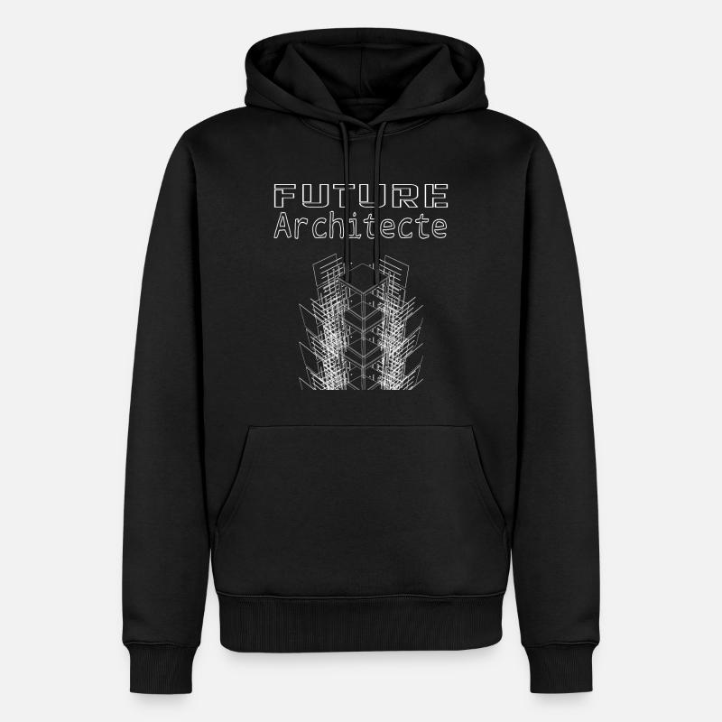 future architecte - Sweat à capuche Premium bio Homme - noir