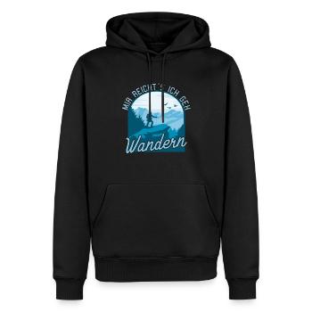 Mir Reichts Ich Geh Wandern - Männer Premium Bio Hoodie - Schwarz - Vorne - Nico (187cm)