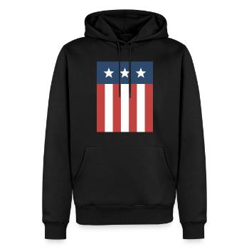 Stars and Stripes Flagge - Männer Premium Bio Hoodie - Schwarz - Vorne - Nico (187cm)
