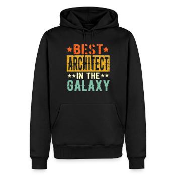 Meilleur architecte de tous les temps - Sweat à capuche Premium bio Homme - noir - Devant - Nico (187cm)