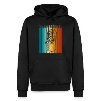 70s 80s 90s Old School Gamer - Men’s Premium Organic Hoodie - black - Front - Nico (187cm)