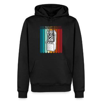 70s 80s 90s Old School Gamer - Men’s Premium Organic Hoodie - black - Front - Nico (187cm)