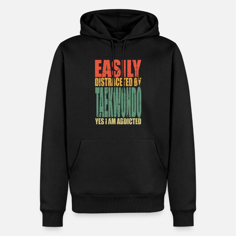 Taekwondo Spruch lustig - Männer Premium Bio Hoodie - Schwarz