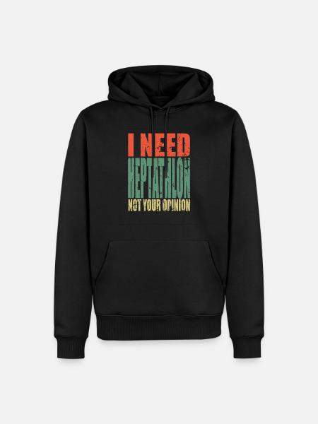 Heptathlon saying funny - Men’s Premium Organic Hoodie - black